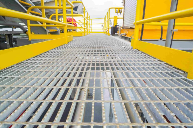 Factory grate walkway